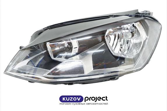 Фара левая галоген с электрическим корректором Volkswagen Golf VII 2012-2017 (Китай)